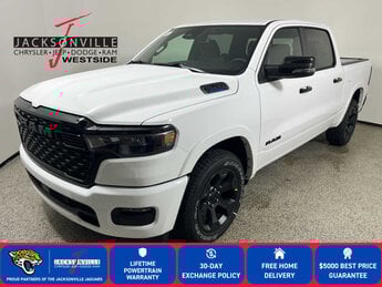 2025 Bright White Clearcoat Ram 1500 Big Horn 4 Door G 3.6L V6 Cylinder Engine3.6 Truck
