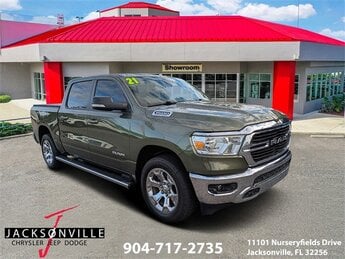 2021 Olive Green Pearlcoat Ram 1500 Big Horn 4 Door HEMI 5.7L V8 Multi Displacement VVT Engine Automatic