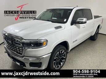 2025 Ivory White Tri-Coat Pearlcoat Ram 1500 Longhorn 4 Door 4X4 Truck Automatic G 3.0L Straight 6 Cylinder Engine3.0