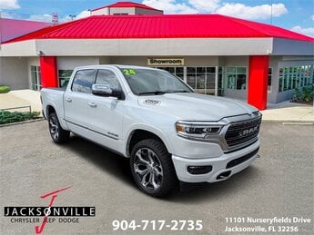 2024 Ivory White Tri-Coat Pearlcoat Ram 1500 Limited HEMI 5.7L V8 Multi Displacement VVT eTorque Engine 4 Door Truck