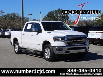 2022 Ivory White Tri-Coat Pearlcoat Ram 1500 Laramie Automatic G 5.7L 8 Cylinder Engine5.7 4X4