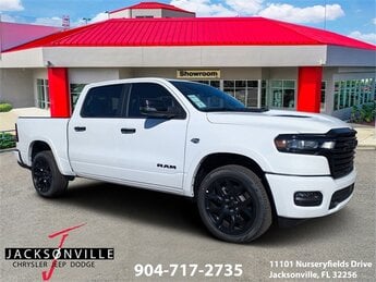 2026 Bright White Clearcoat Ram 1500 Laramie Automatic HEMI 5.7L V8 Multi Displacement VVT eTorque Engine Truck 4 Door 4X4