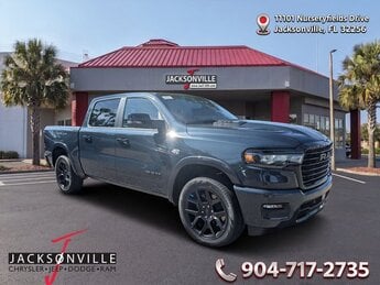2026 Forged Blue Metallic Ram 1500 Laramie Automatic HEMI 5.7L V8 Multi Displacement VVT eTorque Engine 4X4 Truck
