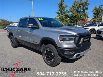 2022 Billet Silver Metallic Clearcoat Ram 1500 Rebel 4 Door Truck Automatic HEMI 5.7L V8 Multi Displacement VVT Engine 4X4