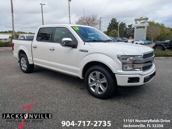 2018 White Platinum Metallic Tri-Coat Ford F-150 Platinum 4 Door RWD 3.5L V6 EcoBoost Engine Automatic