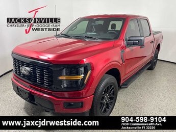 2025 Rapid Red Metallic Tinted Clearcoat Ford F-150 STX 4 Door 4X4 Automatic G 2.7L V6 Cylinder Engine2.7 Truck