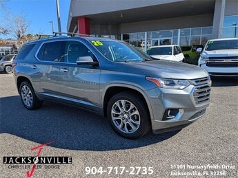 2020 Satin Steel Metallic Chevrolet Traverse Premier FWD Automatic 3.6L V6 SIDI VVT Engine 4 Door