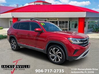 2021 Aurora Red Metallic Volkswagen Atlas SEL Premium 4 Door SUV AWD Automatic