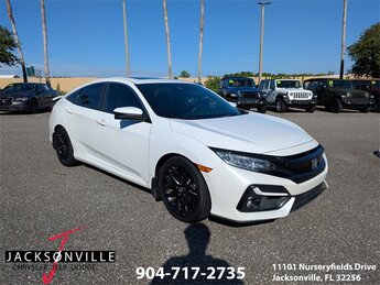 2020 Platinum White Pearl Honda Civic Si Manual 1.5L I4 DOHC 16V Engine FWD