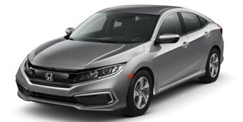 2020 Gray Honda Civic LX 4 Door Car FWD Automatic (CVT) 2.0L I4 DOHC 16V i-VTEC Engine