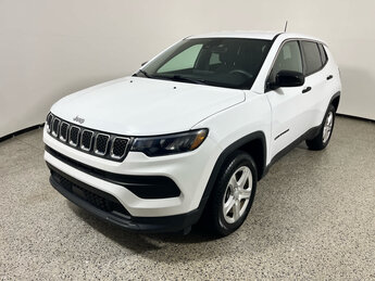 2023 Bright White Clearcoat Jeep Compass Sport G 2.0L 4 Cylinder Engine2.0 4X4 SUV Automatic