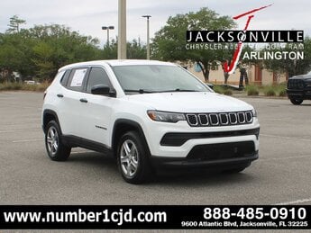 2024 Bright White Clearcoat Jeep Compass Sport SUV 4X4 4 Door Automatic