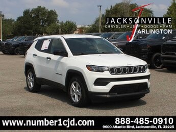 2023 Bright White Clearcoat Jeep Compass Sport SUV 4X4 G 2.0L 4 Cylinder Engine2.0 Automatic