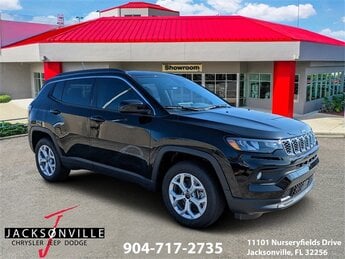 2025 Diamond Black Crystal Pearlcoat Jeep Compass Latitude Automatic 4X4 2.0L I4 DOHC Engine SUV 4 Door