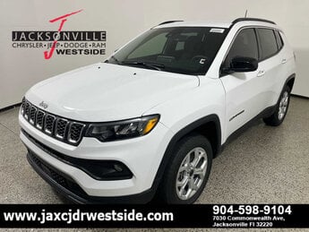 2025 Bright White Clearcoat Jeep Compass Latitude 4X4 G 2.0L 4 Cylinder Engine2.0 SUV