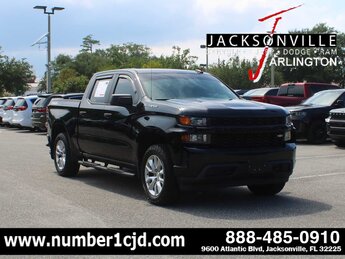 2021 Black Chevrolet Silverado 1500 Custom 4 Door Truck Automatic F 4.3L V6 Cylinder Engine4.3