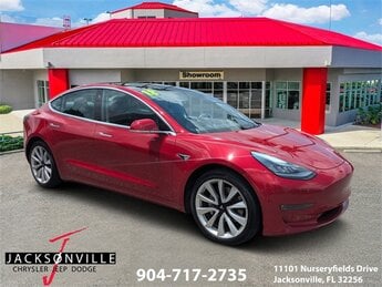 2018 Red Multi-Coat Tesla Model 3 Performance AWD Electric Motor Engine Car Automatic