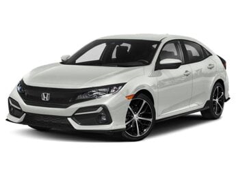 2020 Platinum White Pearl Honda Civic Hatchback Sport 4 Door Hatchback G 1.5L 4 Cylinder Engine1.5 Automatic FWD