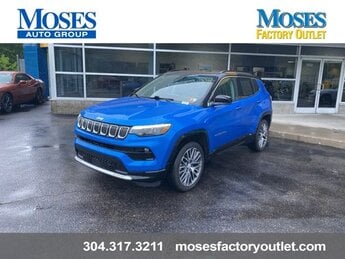 2022 Laser Blue Pearlcoat Jeep Compass Limited 4X4 2.4L I4 Engine Automatic SUV