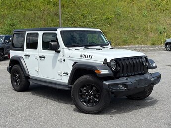 2021 Bright White Clearcoat Jeep Wrangler Unlimited Willys SUV 4 Door Automatic 4X4 3.6L V6 24V VVT Engine