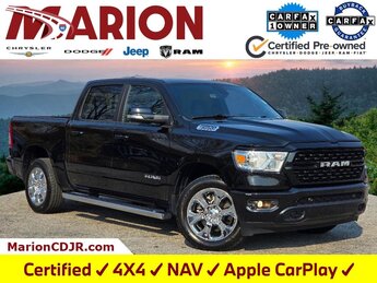 2022 Diamond Black Crystal Pearlcoat Ram 1500 Big Horn 4 Door Truck Automatic HEMI 5.7L V8 Multi Displacement VVT Engine 4X4