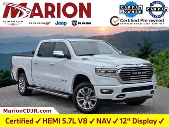 2023 Bright White Clearcoat Ram 1500 Longhorn HEMI 5.7L V8 Multi Displacement VVT eTorque Engine 4 Door 4X4 Truck Automatic