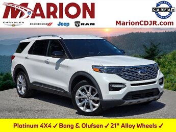 2022 Star White Metallic Tri-Coat Ford Explorer Platinum Automatic 3.0L EcoBoost V6 Engine SUV 4 Door