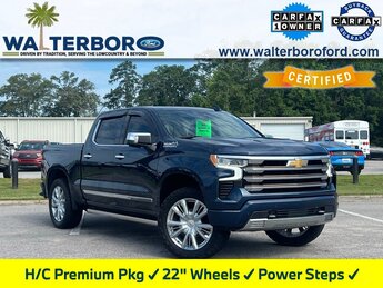 2022 Northsky Blue Metallic Chevrolet Silverado 1500 High Country 4X4 Truck 4 Door EcoTec3 6.2L V8 Engine Automatic