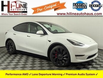 2021 Pearl White Multi-Coat Tesla Model Y Performance SUV Automatic Electric Motor Engine AWD