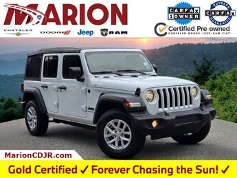 2023 Bright White Clearcoat Jeep Wrangler Sport S 4 Door SUV 4X4 2.0L I4 DOHC Engine Automatic