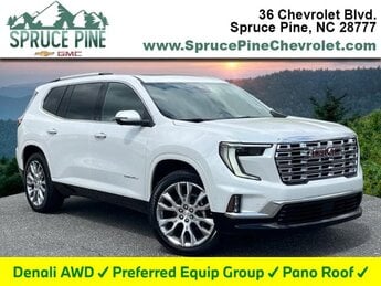 2025 GMC Acadia AWD Denali 4 Door 2.5L DOHC Engine AWD Automatic