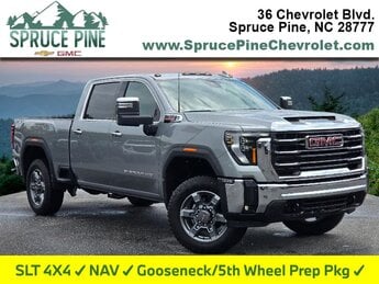 2025 Sterling Metallic GMC Sierra 2500HD SLT Duramax 6.6L V8 Turbodiesel Engine Truck 4 Door 4X4 Automatic