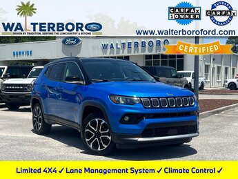 2022 Laser Blue Pearlcoat Jeep Compass Limited SUV 4X4 Automatic
