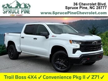 2025 Summit White Chevrolet Silverado 1500 LT Trail Boss Truck 4X4 EcoTec3 6.2L V8 Engine Automatic