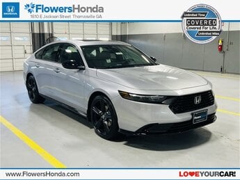 2025 Solar Silver Metallic Honda Accord Hybrid Sport-L Car 2.0L I4 DOHC 16V Engine 4 Door Automatic (CVT) FWD