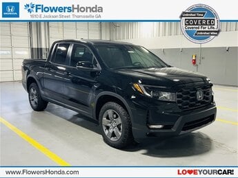 2025 Crystal Black Pearl Honda Ridgeline TrailSport Truck 3.5L V6 SOHC i-VTEC 24V Engine Automatic 4 Door