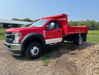 2021 RED Ford Super Duty F-550 DRW DUMP TRUCK Truck 2 Door 7.3 Engine 4X4 Automatic