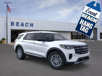 2025 Star White Metallic Tri-Coat Ford Explorer Active SUV 2.3L EcoBoost® I-4 with Auto Start-Stop Technology Engine 4 Door Automatic