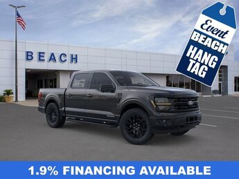 2025 Agate Black Metallic Ford F-150 XLT 3.5L PowerBoost® Full Hybrid V6 Engine 4 Door Automatic