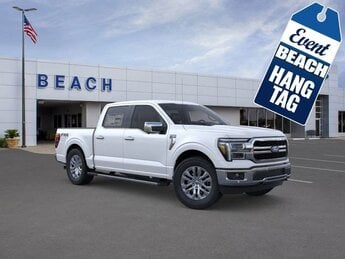 2025 Star White Metallic Tri-Coat Ford F-150 Lariat 4 Door Truck 5.0L V8 with Auto Start-Stop Technology Engine Automatic