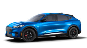 2025 Velocity Blue Metallic Ford Mustang Mach-E Premium Automatic 4 Door Extended Range Battery (RWD) Engine SUV RWD