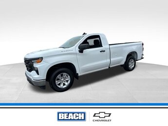 2024 Summit White Chevrolet Silverado 1500 WT Automatic 2 Door RWD