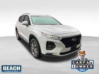 2020 Quartz White Hyundai Santa Fe SEL 2.4L I4 DGI DOHC 16V LEV3-ULEV70 185hp Engine Automatic 4 Door