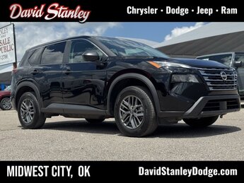 2024 Super Black Nissan Rogue S AWD 4 Door Automatic (CVT) 1.5L DOHC Engine