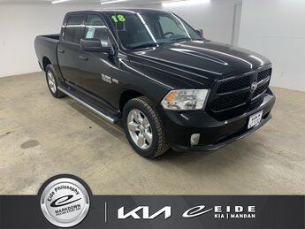 2018 Brilliant Black Crystal Pearlcoat Ram 1500 Express 4X4 Truck HEMI 5.7L V8 Multi Displacement VVT Engine 4 Door
