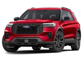 2025 Rapid Red Metallic Tinted Clearcoat Ford Explorer ST-Line 2.3L EcoBoost I-4 Engine Automatic 4X4 SUV 4 Door