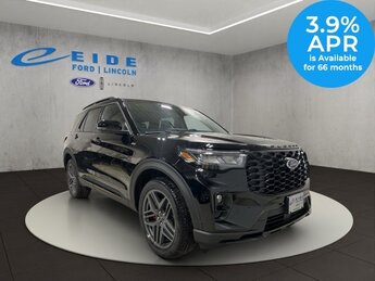 2025 Agate Black Metallic Ford Explorer ST-Line 2.3L EcoBoost I-4 Engine 4X4 4 Door