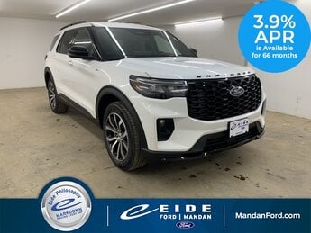 2025 Star White Metallic Tri-Coat Ford Explorer ST-Line 4 Door 4X4 SUV