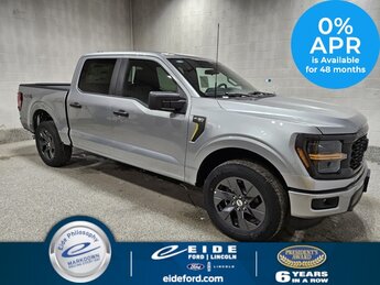 2025 Iconic Silver Metallic Ford F-150 STX Truck 2.7L V6 EcoBoost Engine 4 Door Automatic 4X4