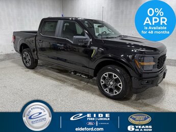 2025 Agate Black Metallic Ford F-150 STX Automatic 2.7L V6 EcoBoost Engine 4 Door Truck